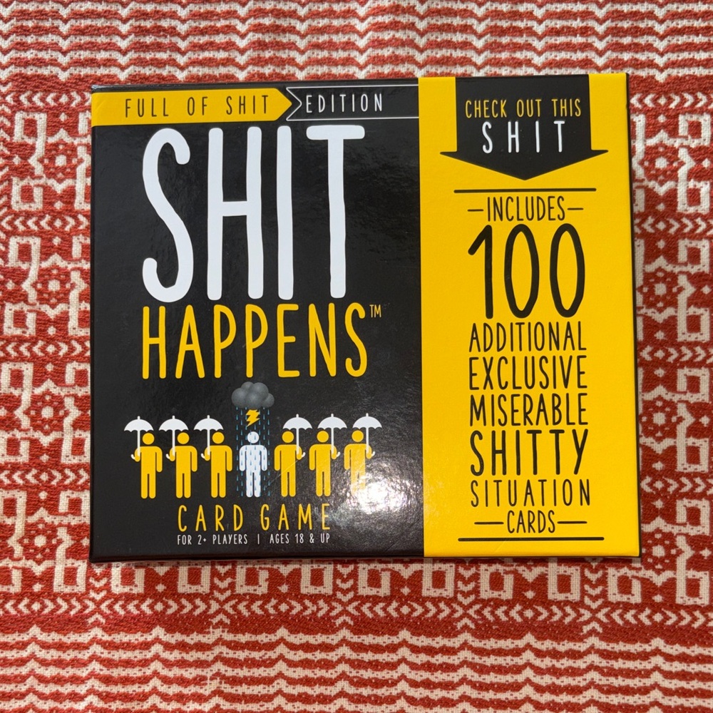 Shit Happens Card Game – Black & Yellow Edition